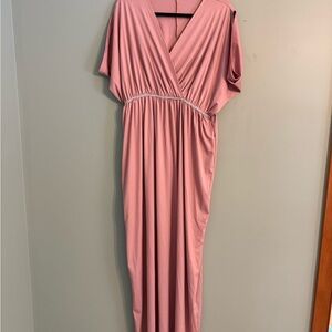 Elegant Pink Maxi Dress
